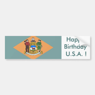 Sticker Drapeau du Delaware, Joyeux anniversaire U