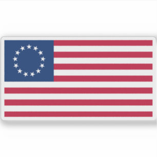 Sticker Drapeau du drapeau américain-Betsy Ross (1792)