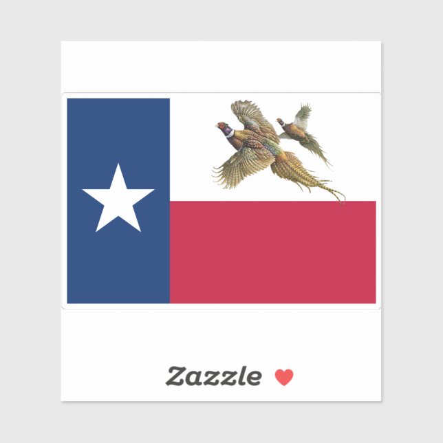 Sticker Drapeau du faisan du Texas (Feuille)