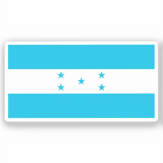 Sticker Drapeau du Honduras découpé sur mesure (Recto)