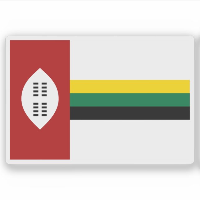 Sticker Drapeau du KwaZulu (1977-1985), Rép. d'Afrique du  (Devant)