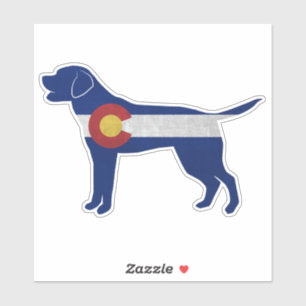 Sticker Drapeau du Labrador Retriever Dog Breed Colorado