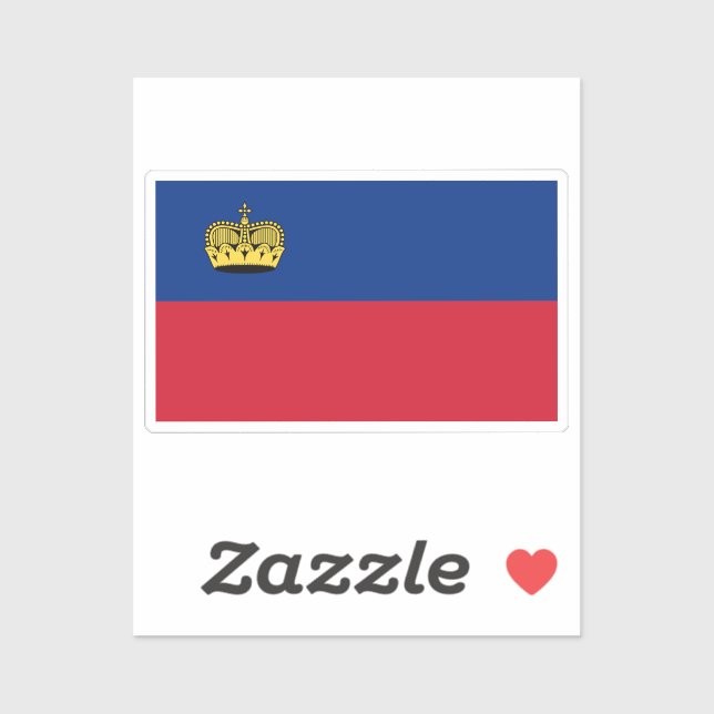 Sticker Drapeau du Liechtenstein découpé sur mesure  (Feuille)