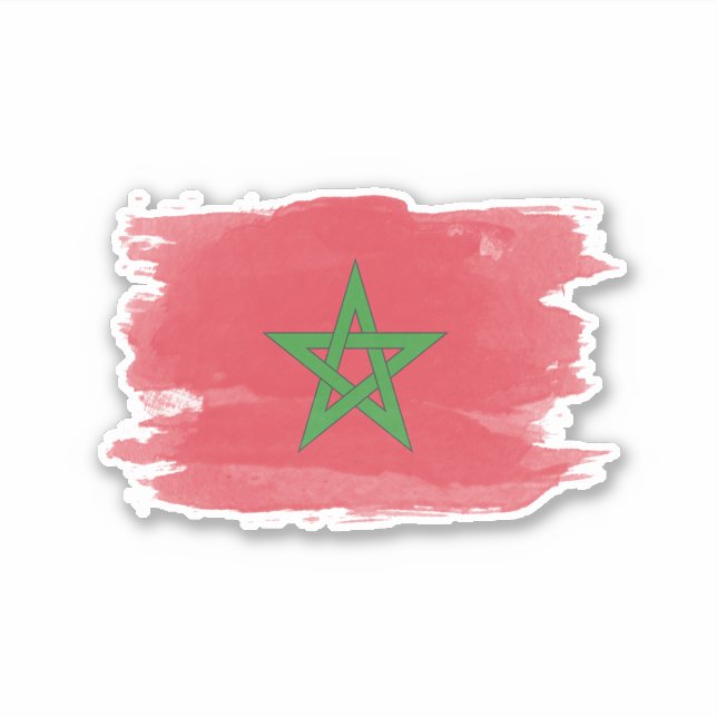 Sticker Drapeau du Maroc bracelet, drapeau national (Devant)