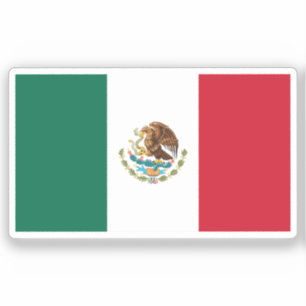 Sticker Drapeau du Mexique découpé sur mesure 