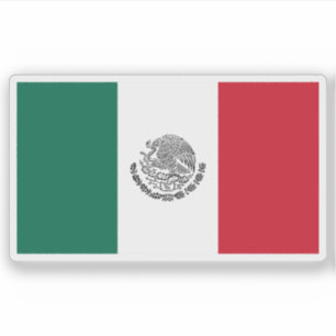 Sticker Drapeau du Mexique, usage civil (depuis 1968)