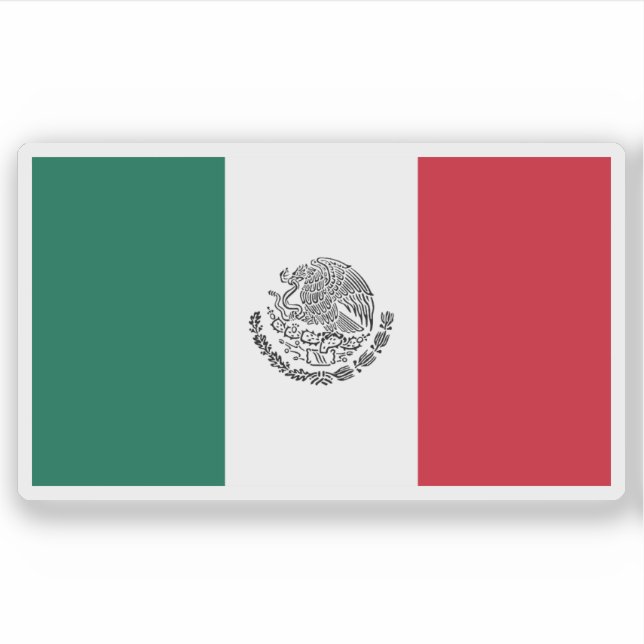 Sticker Drapeau du Mexique, usage civil (depuis 1968) (Devant)