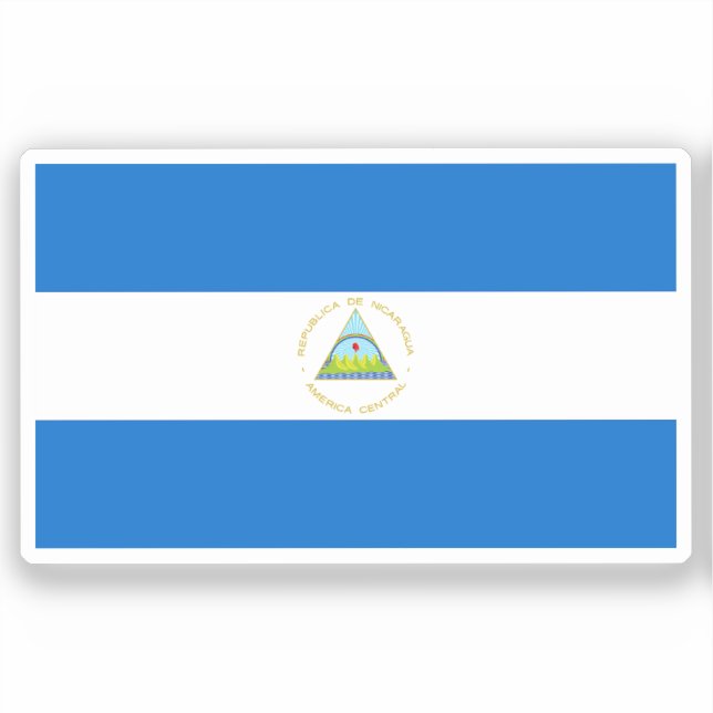 Sticker Drapeau du Nicaragua découpé sur mesure  (Recto)
