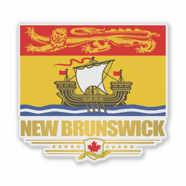 Sticker Drapeau du Nouveau-Brunswick (Devant)