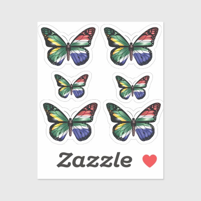 Sticker Drapeau du papillon sud-africain (Feuille)