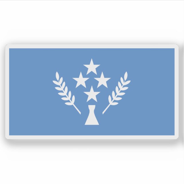 Sticker Drapeau du peuple coréen, Micronésie, Océanie (Devant)