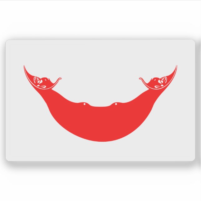 Sticker Drapeau du peuple Rapa Nui, Polynésie, Océanie (Devant)