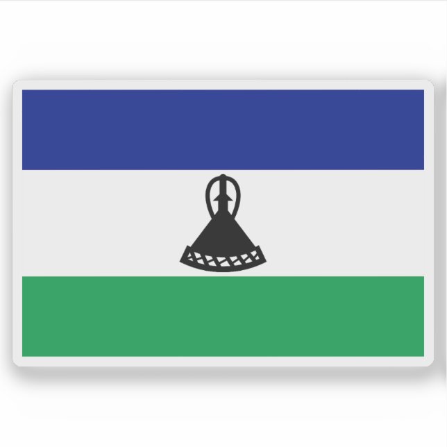 Sticker Drapeau du peuple Sotho, République d'Afrique du S (Devant)