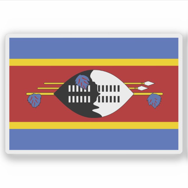 Sticker Drapeau du peuple swazi, République d'Afrique du S (Devant)