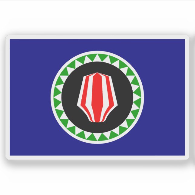 Sticker Drapeau du peuple Temotu, Mélanésie, Océanie (Devant)