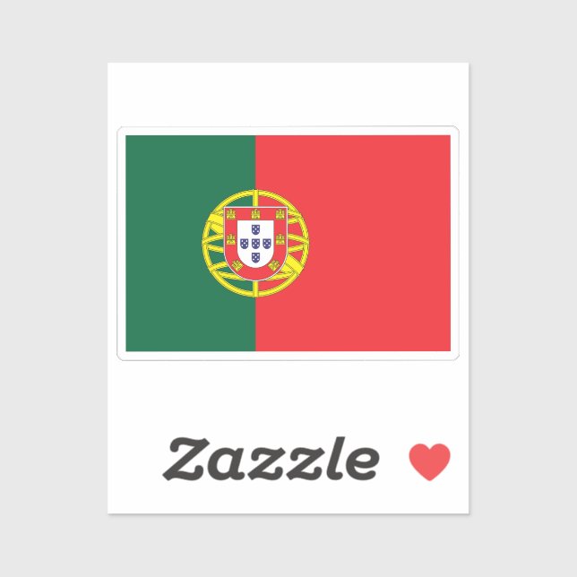 Sticker Drapeau du Portugal découpé sur mesure  (Feuille)