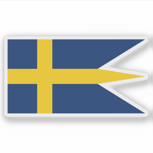 Sticker Drapeau du Royaume de Suède (Empire suédois) (Devant)
