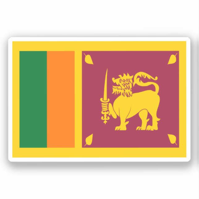 Sticker Drapeau du Sri Lanka (Recto)