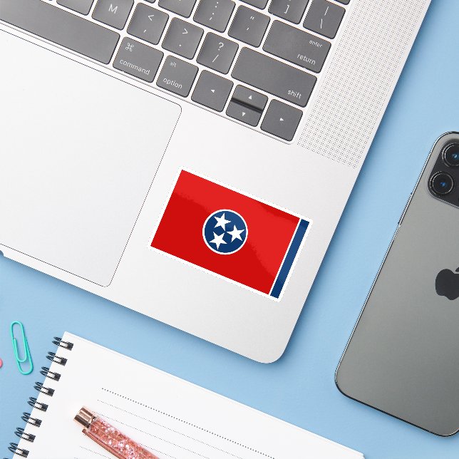Sticker Drapeau du Tennessee (Ordinateur portable avec iPhone)