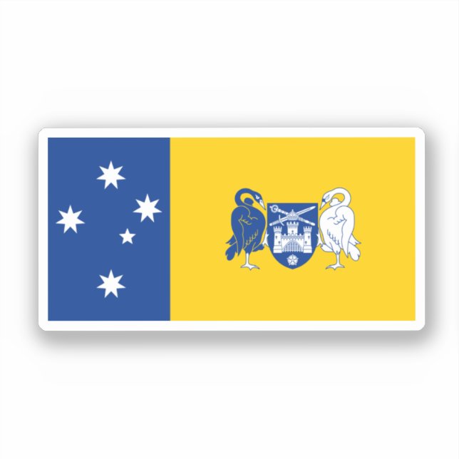 Sticker Drapeau du Territoire de la capitale australienne (Recto)