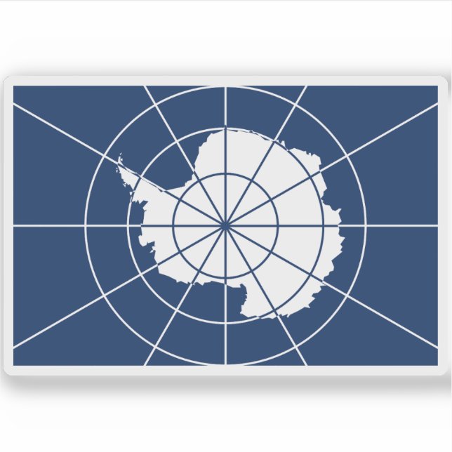 Sticker Drapeau du Traité sur l'Antarctique (Devant)