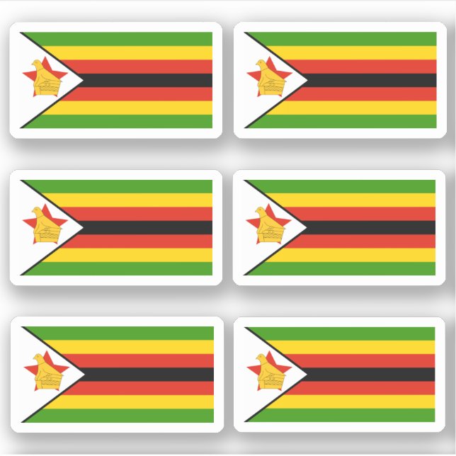 Sticker Drapeau du Zimbabwe - une collection (Devant)