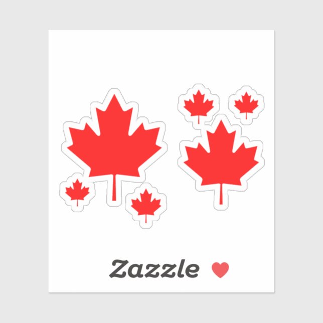 Sticker Drapeau Emblème Feuille d'érable du Canada champio (Feuille)