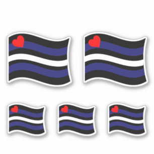 STICKER DRAPEAU EN CUIR QUI FLOTTE