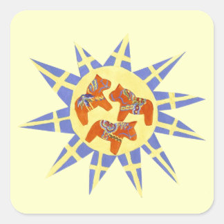 Sticker Drapeau et Dala suédois