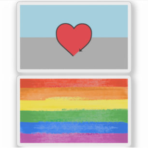 Sticker Drapeau et symbole de la fierté autosexuelle