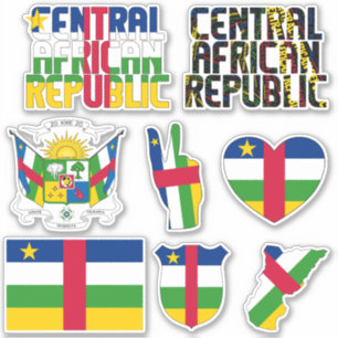 Sticker Drapeau Extraordinaire de la République centrafric