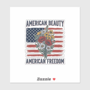 Sticker Drapeau Floral de la Liberté American Beauty
