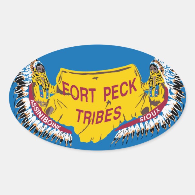 Sticker Drapeau Fort Peck Assiniboine (Devant)