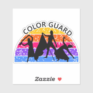 Sticker Drapeau, fusil, sabre - brillant