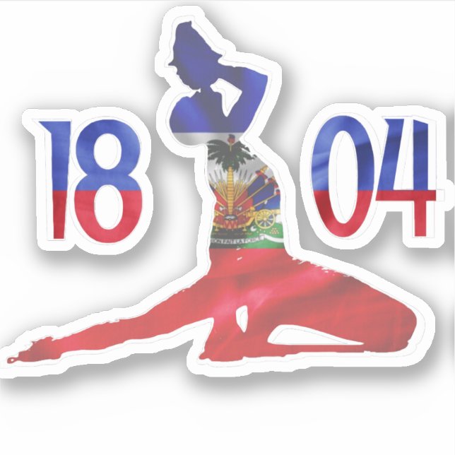 Sticker Drapeau haïtien 1804 Neg Mawon | Indépendance haït (Devant)