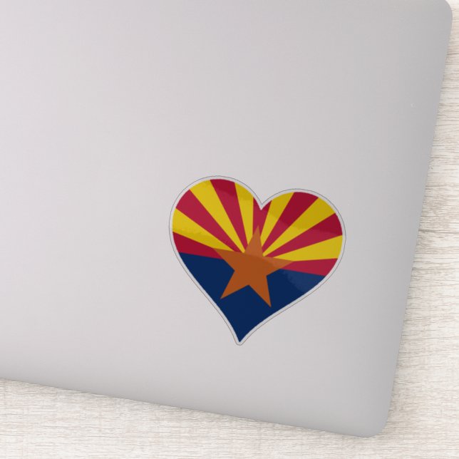 Sticker Drapeau Heart Arizona (Détail)