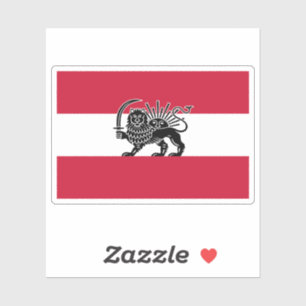Sticker Drapeau héraldique Lion et Soleil austro-iranien