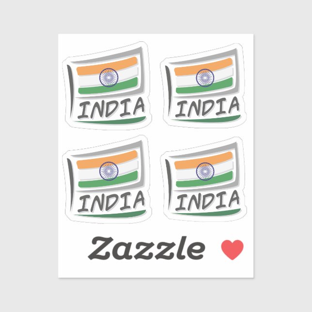 Sticker Drapeau India Pride X (Feuille)