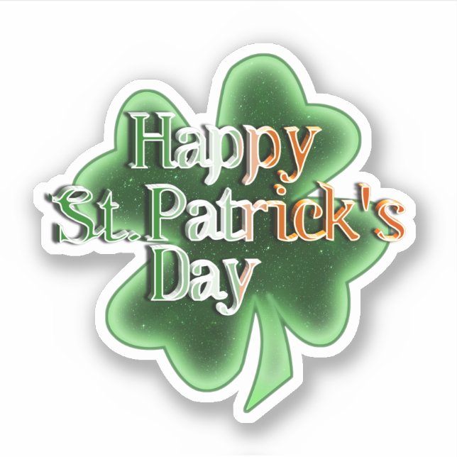 Sticker Drapeau irlandais Joyeuse Saint-Patrick (Devant)