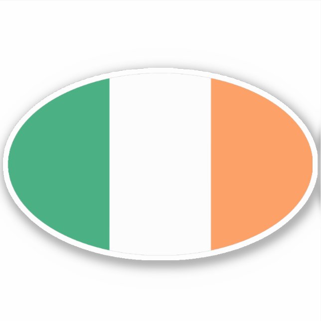 Sticker Drapeau irlandais ovale (Devant)
