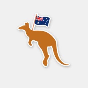 Sticker drapeau kangourou australien