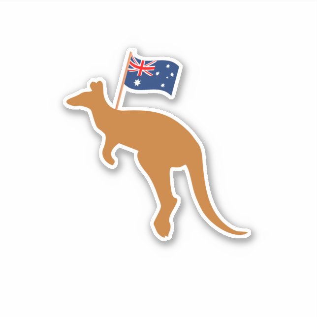 Sticker drapeau kangourou australien (Devant)
