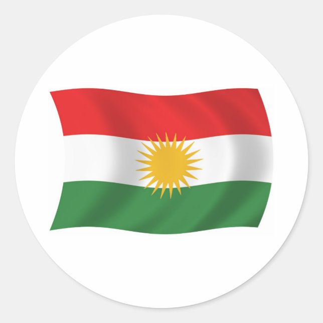 Sticker Drapeau Kurdistan (Devant)