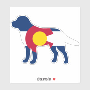 Sticker Drapeau Labrador Retriever Colorado