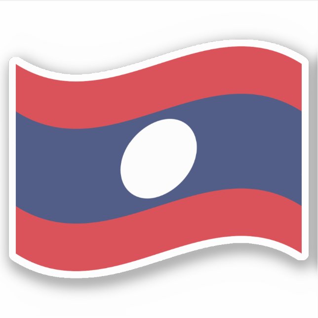 Sticker Drapeau Laos (Devant)