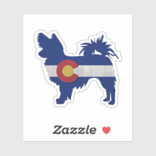Sticker Drapeau long Haia Chihuahua Colorado Silhouette