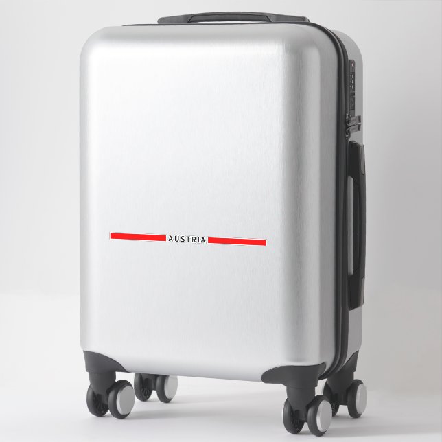 Sticker Drapeau minimaliste autrichien (Sur valise)