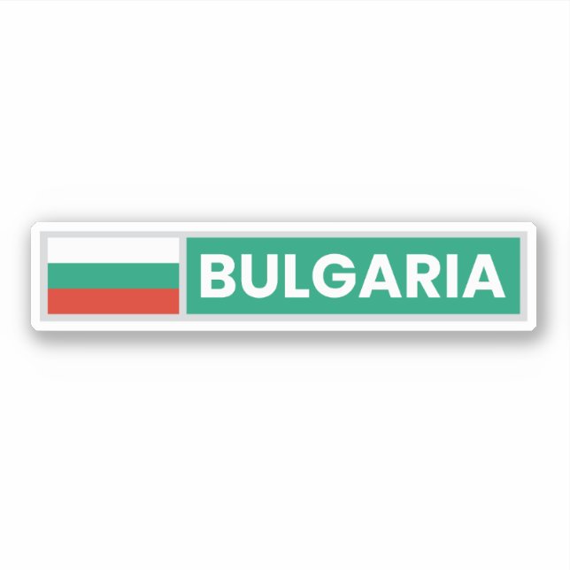Sticker Drapeau national de Bulgarie (Devant)