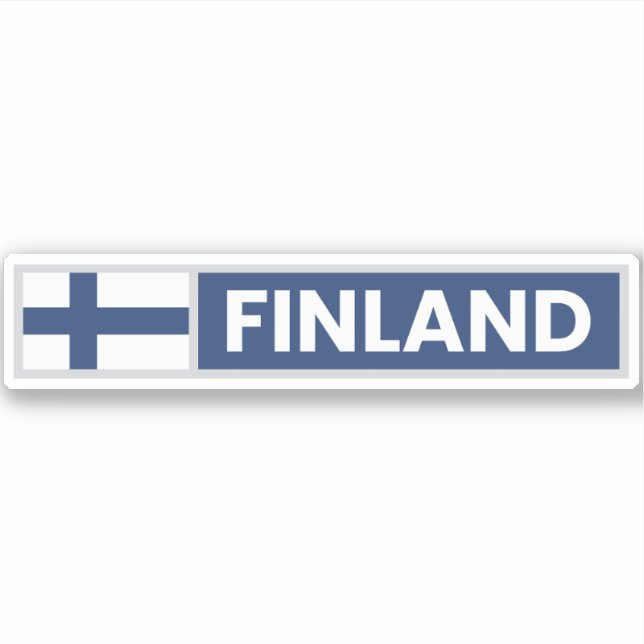 Sticker Drapeau national de la Finlande (Devant)