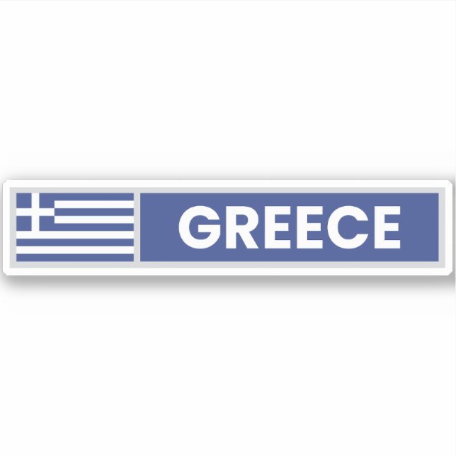 Sticker Drapeau national de la Grèce (Devant)